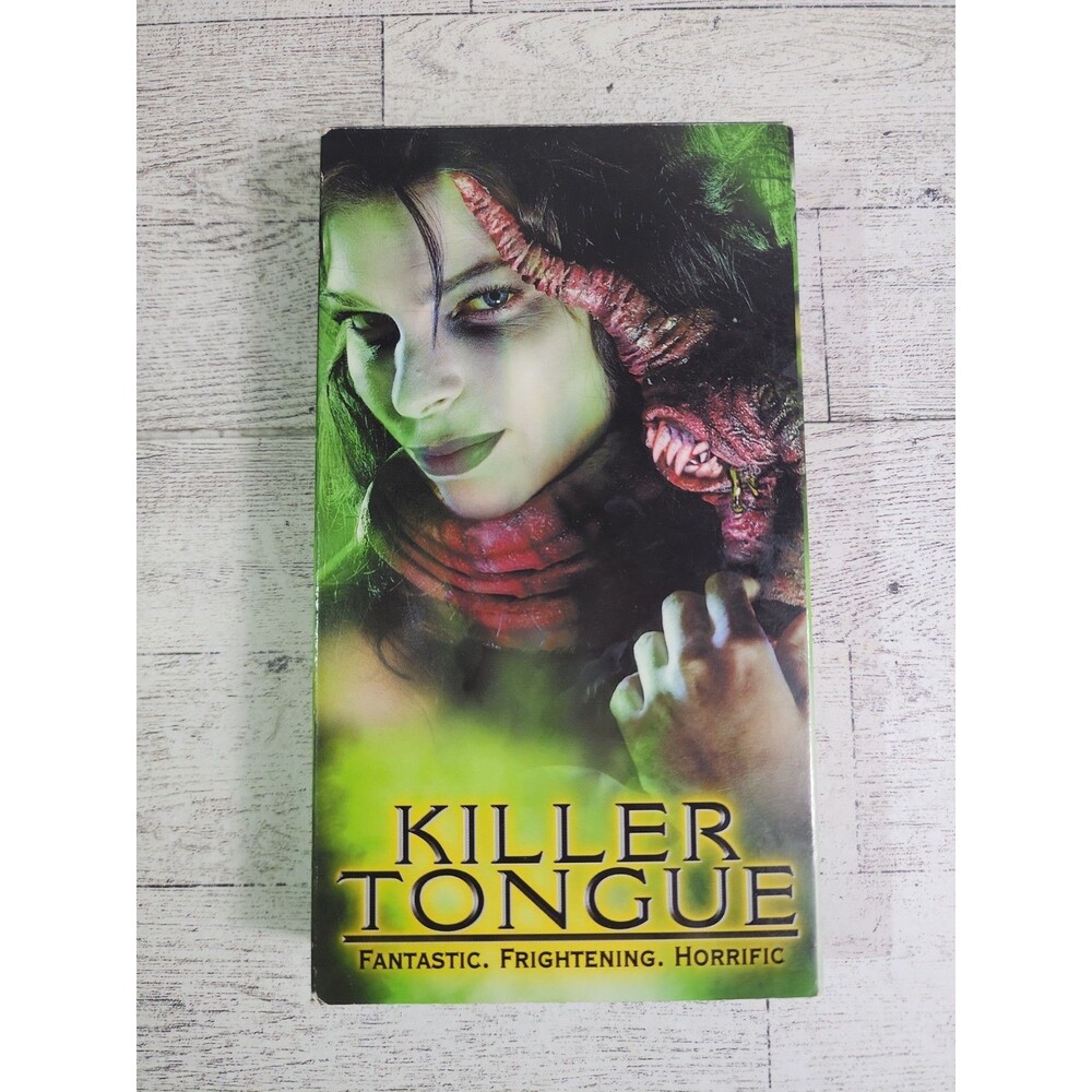 Vintage "Killer Tongue" VHS B Horror 1999 Movie Cult y2k Robert Englund